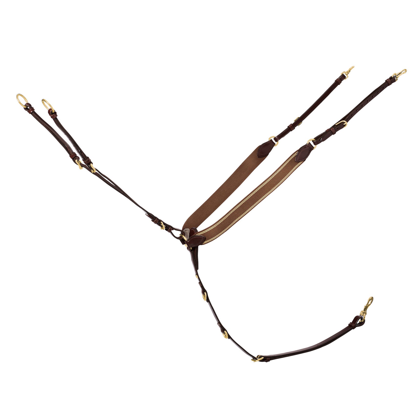Schockemohle Pro Jump Plus Breastplate, Antique Brown/Gold