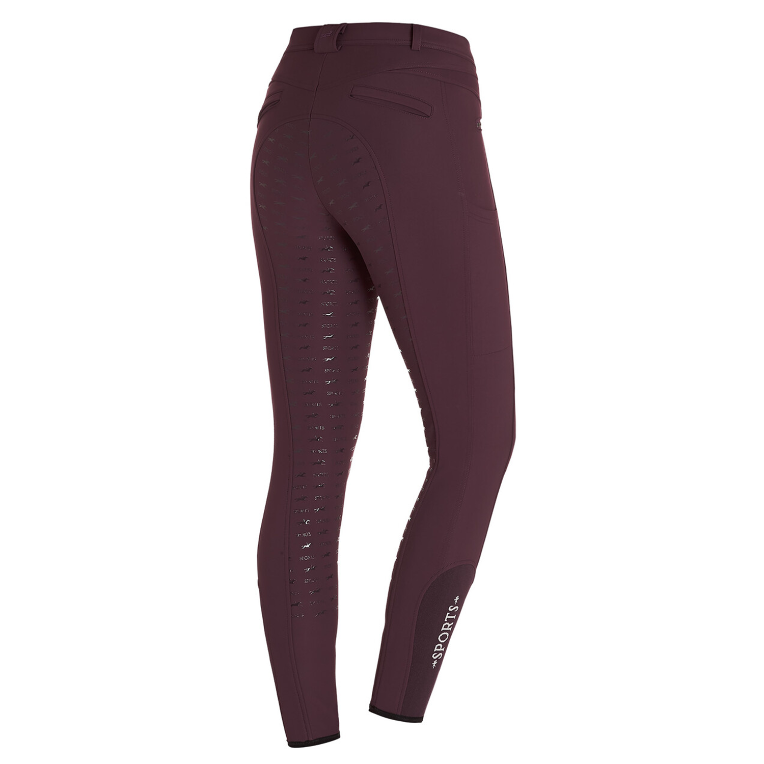 Schockemohle Julina Style Mid Rise, Full Seat Winter Breeches, Wine