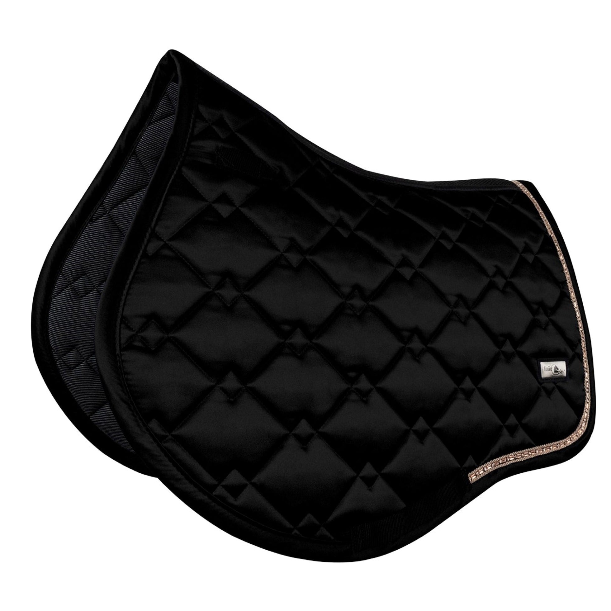 Fair Play Jump Saddle Pad AZURYT CERAMIC Black ROSEGOLD FULL