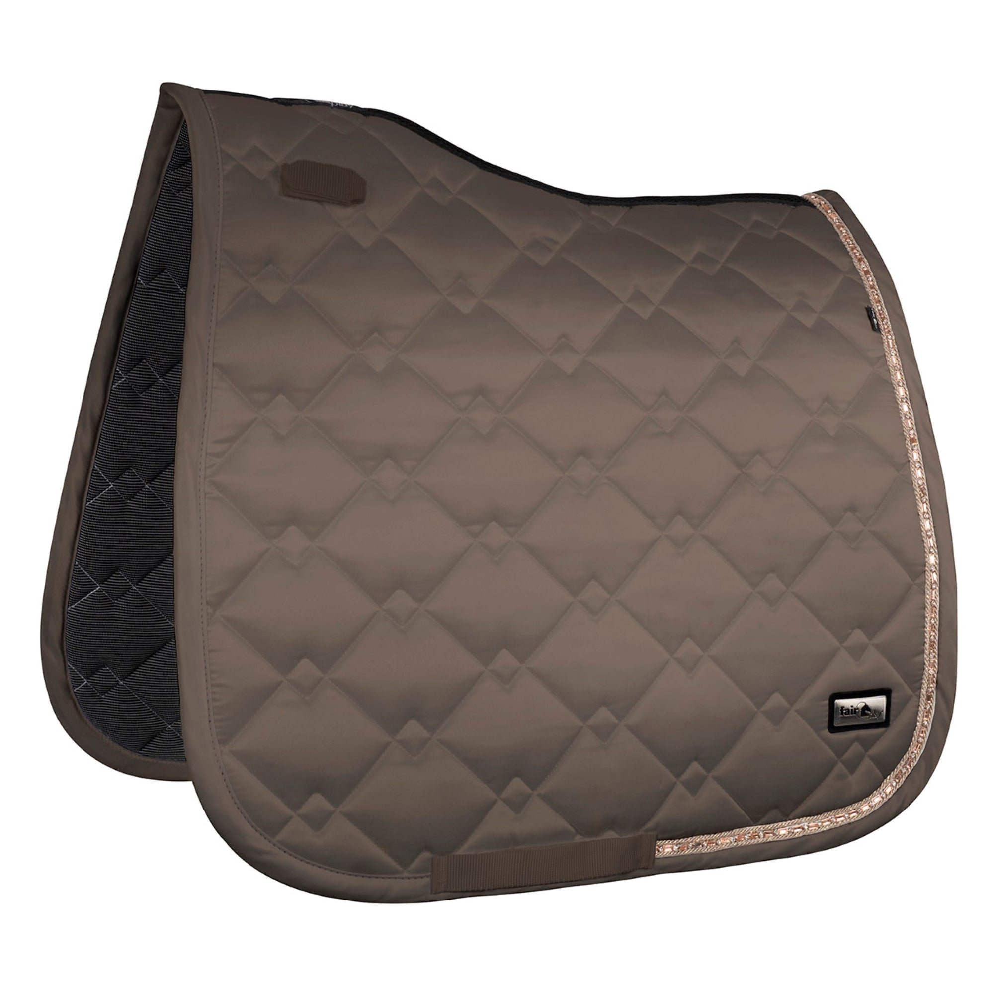 Fair Play Dressage Saddle Pad AZURYT CERAMIC Taupe Grey ROSEGOLD FULL