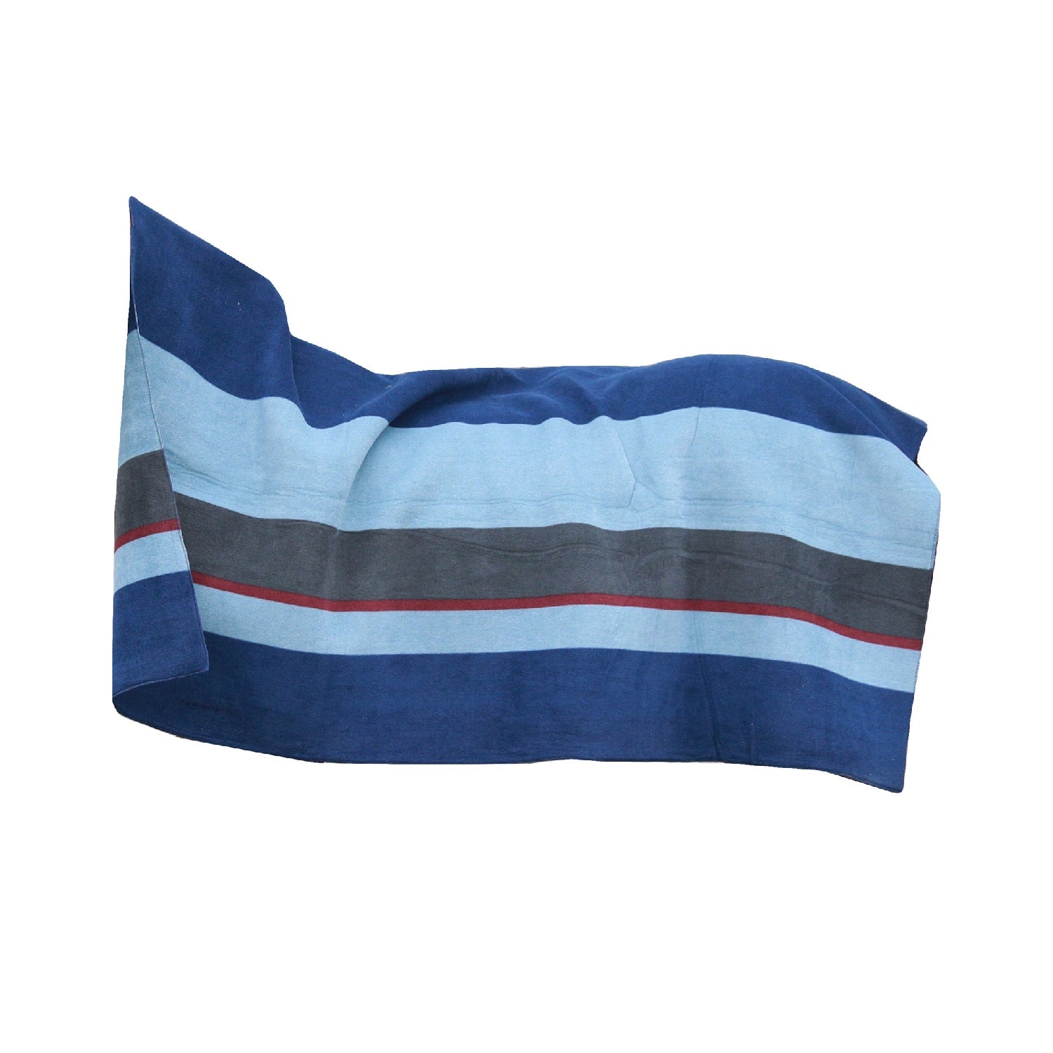 Kentucky Horsewear Heavy Fleece Rug Square Stripes, Navy/Grey