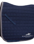 Schockemohle Dynamite Dressage Saddle Pad Logo, Navy/Stone, Full