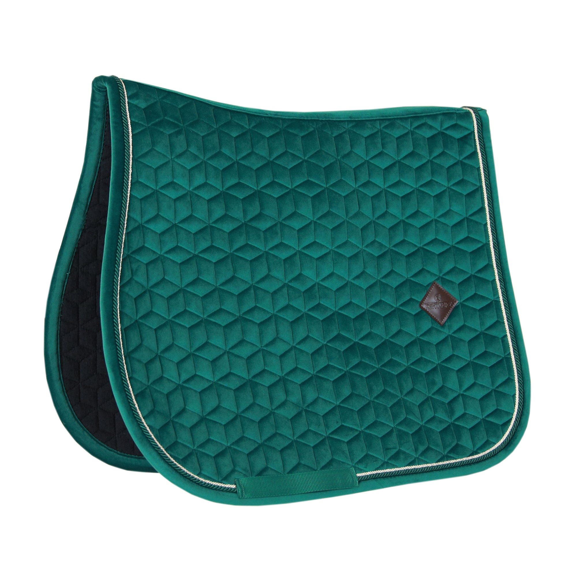 Kentucky Horsewear Saddle Pad Velvet Jumping Dark Green Edition