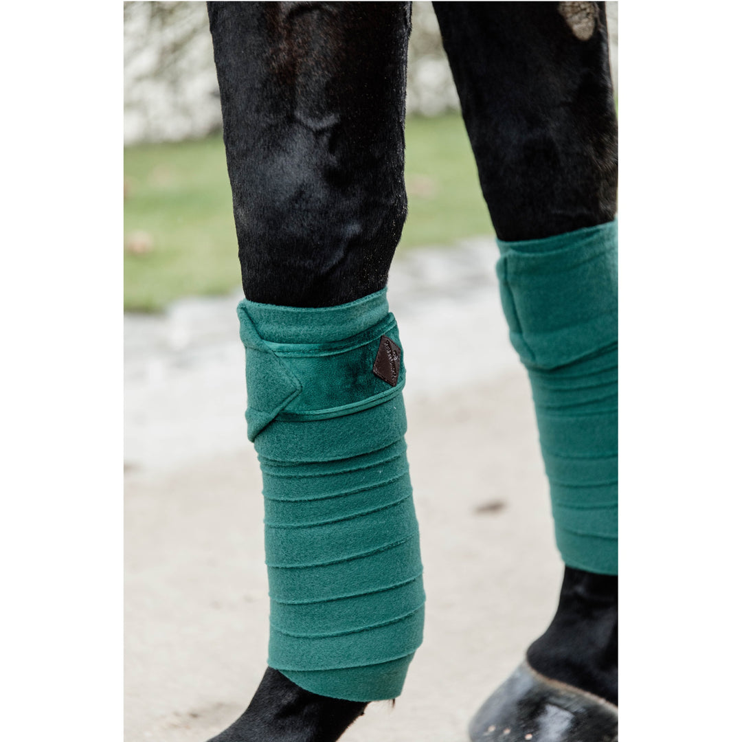 Kentucky Horsewear Polar Fleece Bandages Velvet, Emerald
