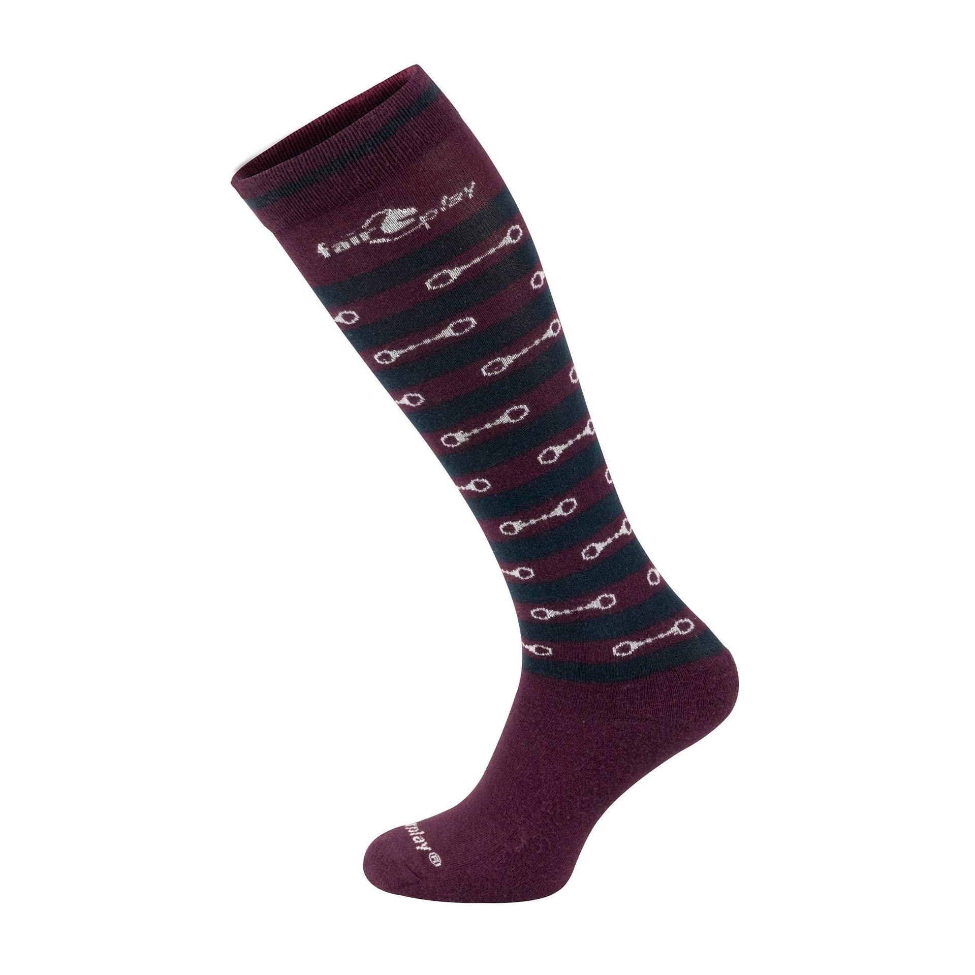 Fair Play Riding Socks ERS, Plum - Navy