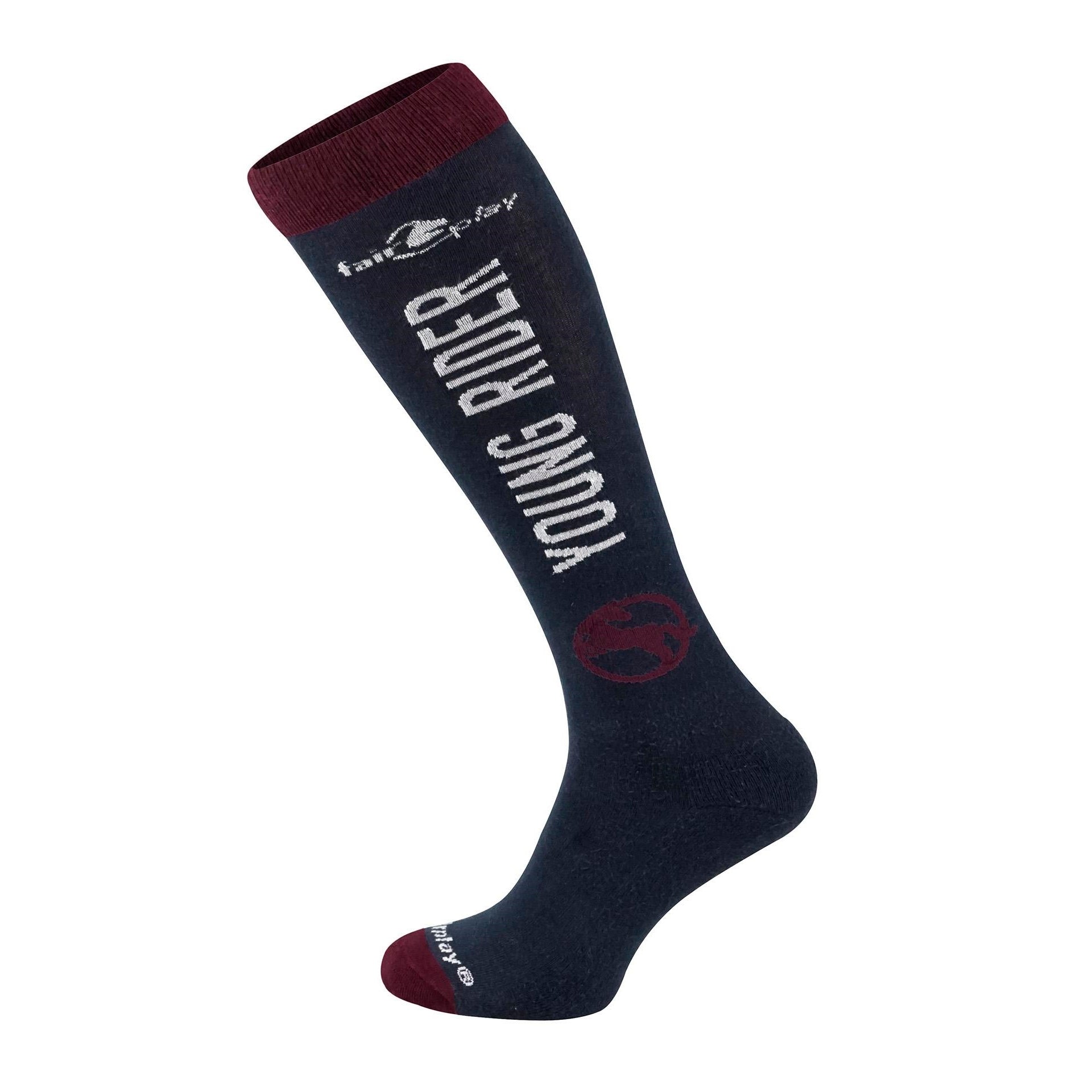 Fair Play Riding Socks MEL YOUNG RIDER, Navy - Plum