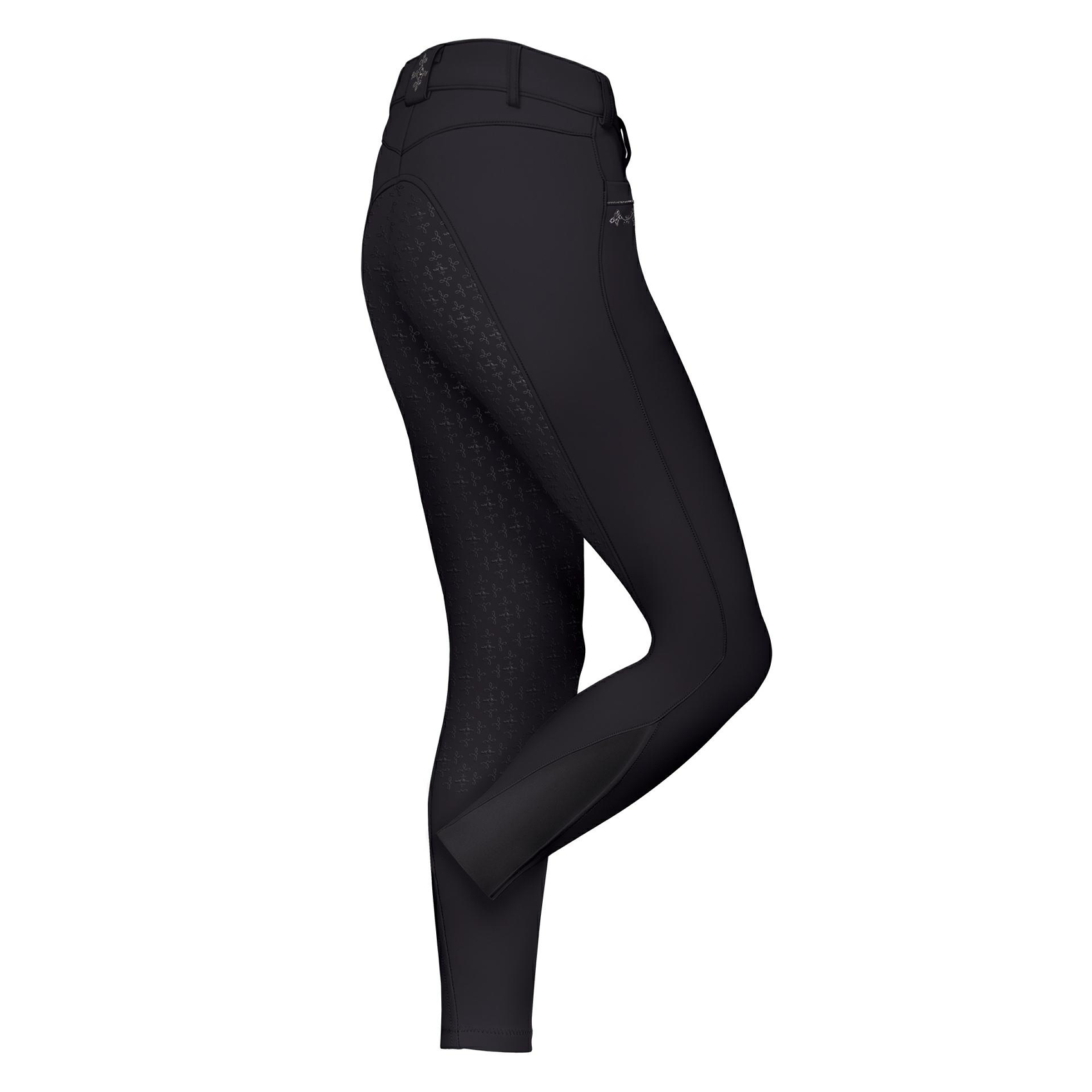 Fair Play JOHANNA FLEUR Full Grip, Mid Rise Breeches, Black