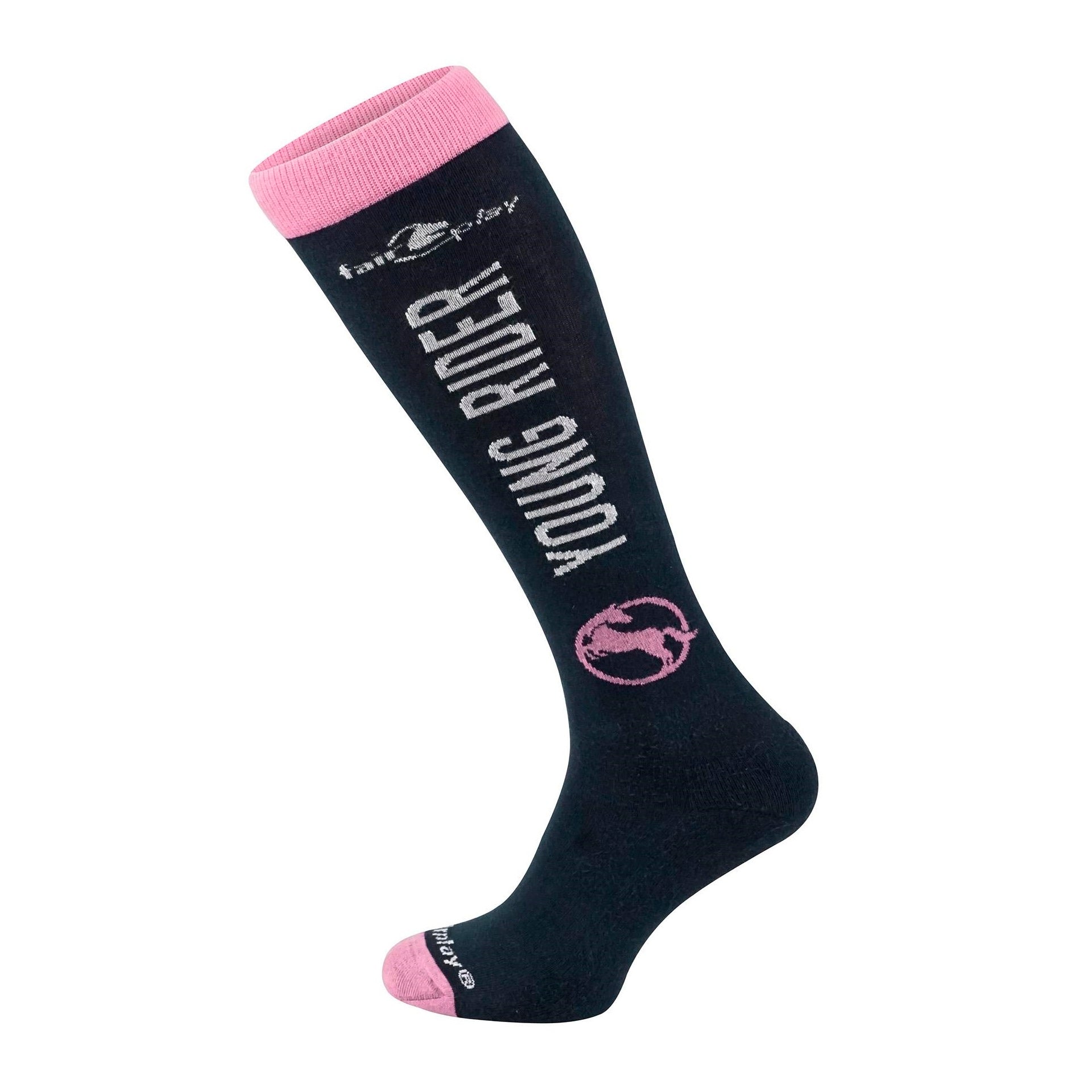 Fair Play Riding Socks MEL YOUNG RIDER, Navy - Pink