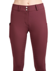Montar Delilah Softshell Full Grip, High Rise Winter Breeches, Plum
