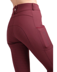 Montar Delilah Softshell Full Grip, High Rise Winter Breeches, Plum