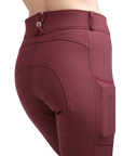 Montar Delilah Softshell Full Grip, High Rise Winter Breeches, Plum