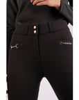 Montar Molly Yati Rosegold High Rise, Full Grip Breeches, Black