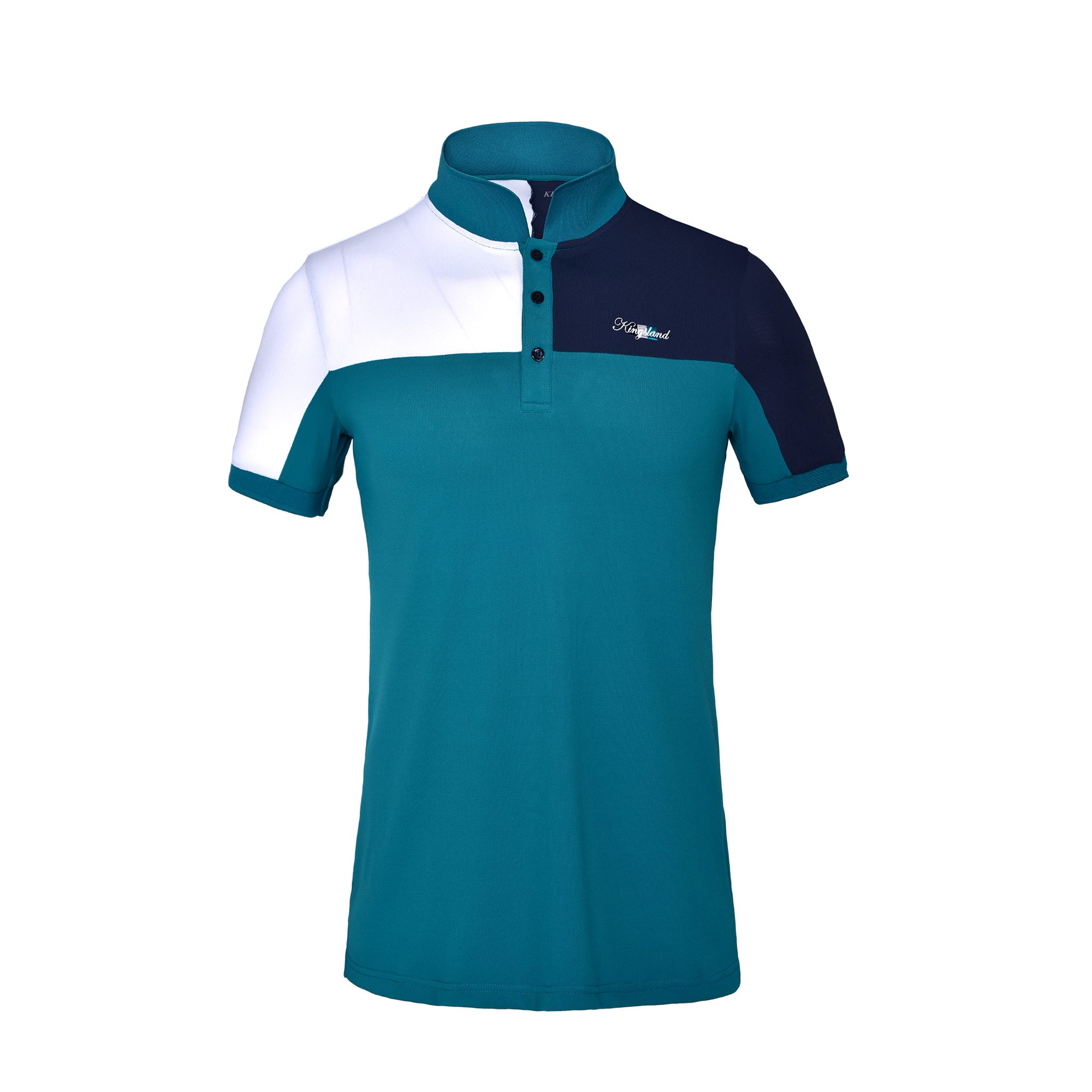 Kingsland Janko Men Technical Pique Polo Shirt, Blue Deep Lagoon
