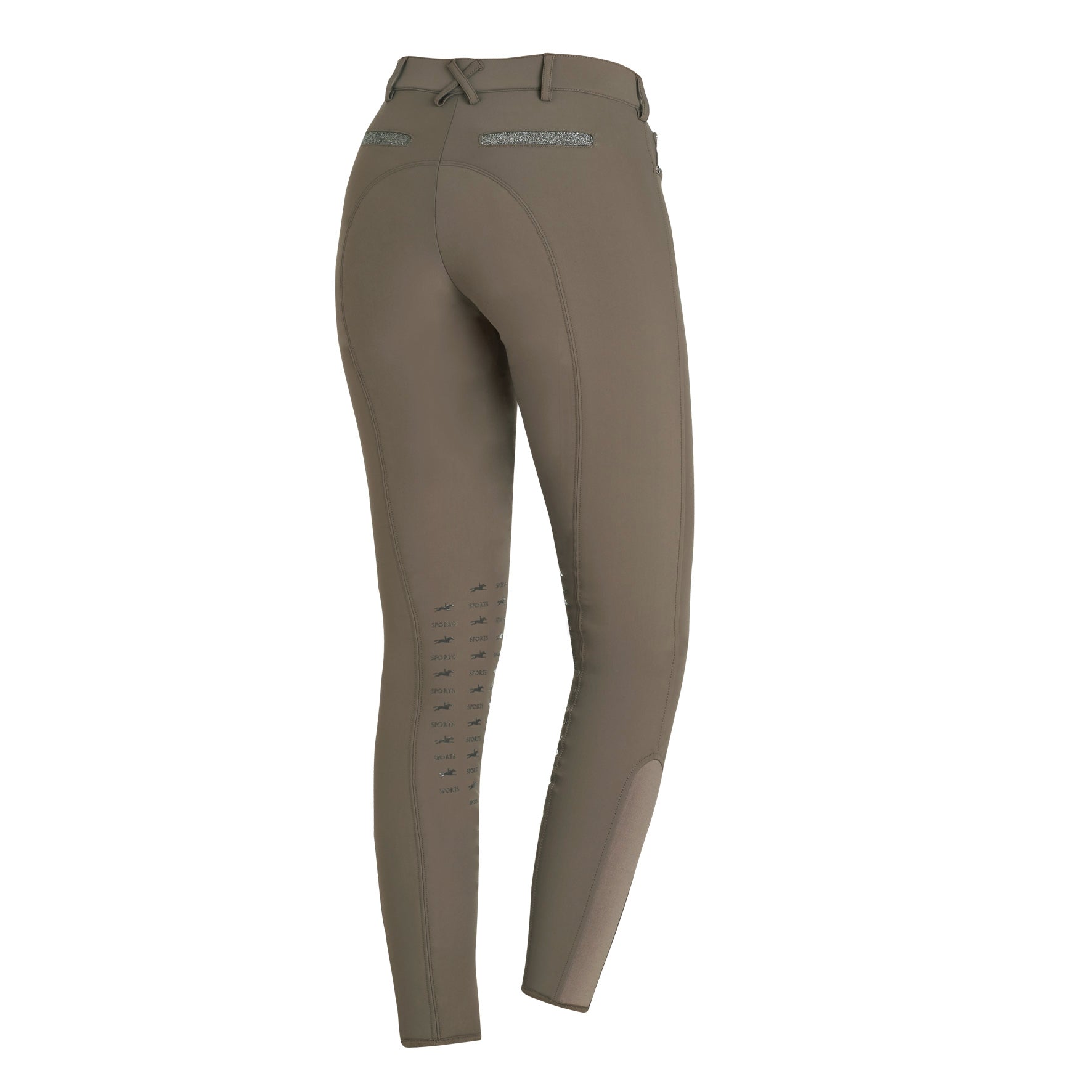 Schockemohle Livia Ladies Knee Grip, Mid Rise Breeches, Taupe