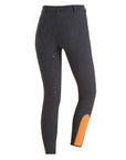 Schockemohle Electra Full Seat, Mid Rise Ladies' Breeches, Grey/Orange