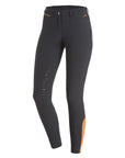 Schockemohle Electra Full Seat, Mid Rise Ladies' Breeches, Grey/Orange