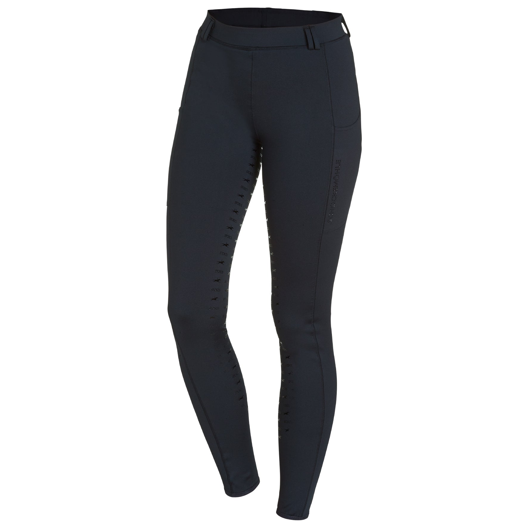 Schockemohle Glossy Style Ladies’ Full Grip Riding Leggings, Night