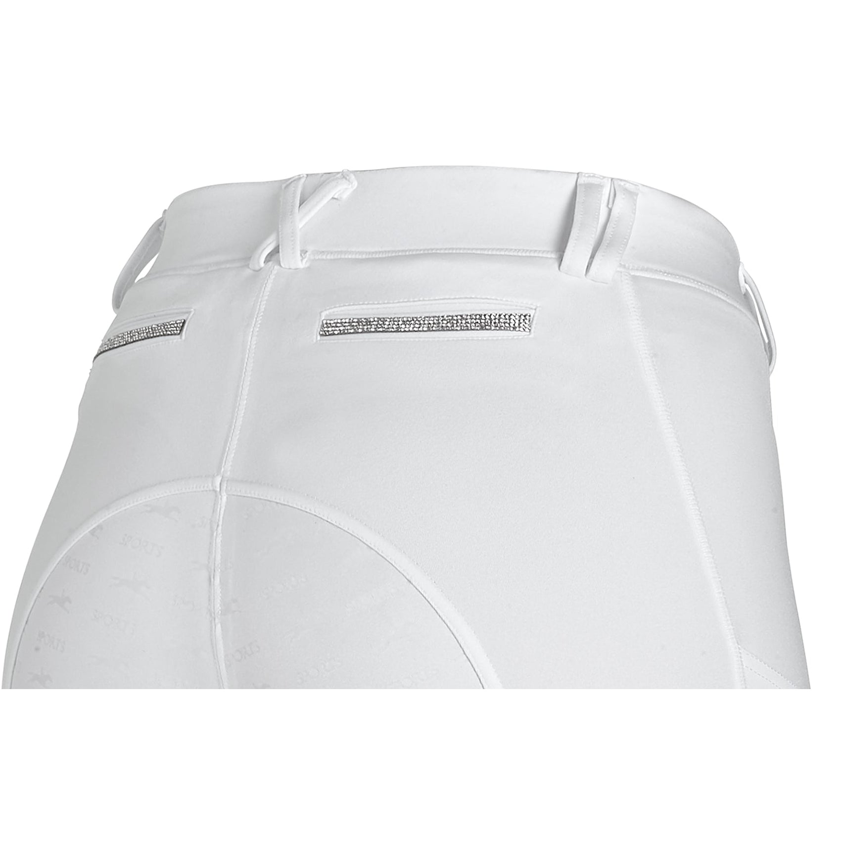 Schockemohle Glossy Style Ladies’ Full Grip Riding Leggings, White