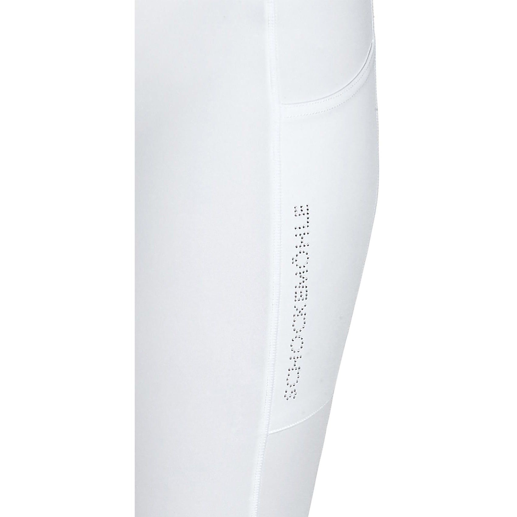 Schockemohle Glossy Style Ladies’ Full Grip Riding Leggings, White