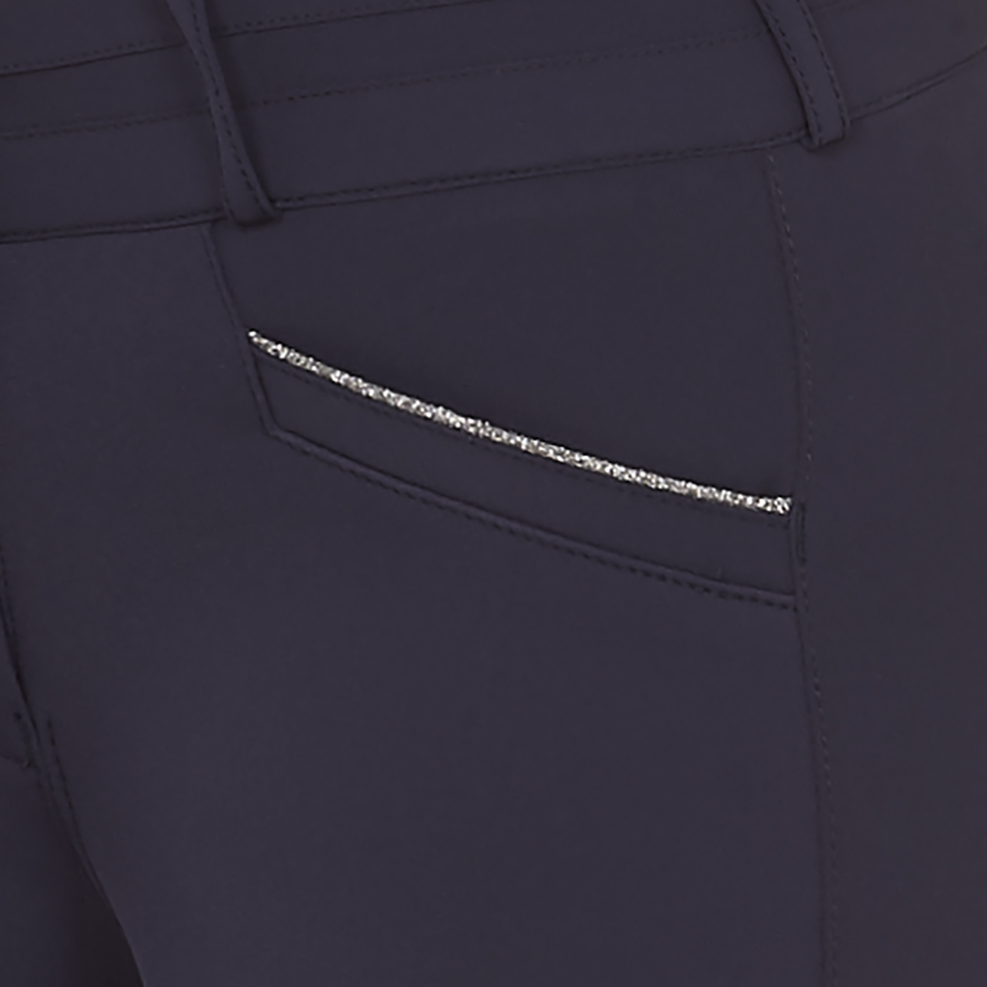 Schockemohle Summer Heather Mid Rise, Full Grip Breeches, Dark Blue