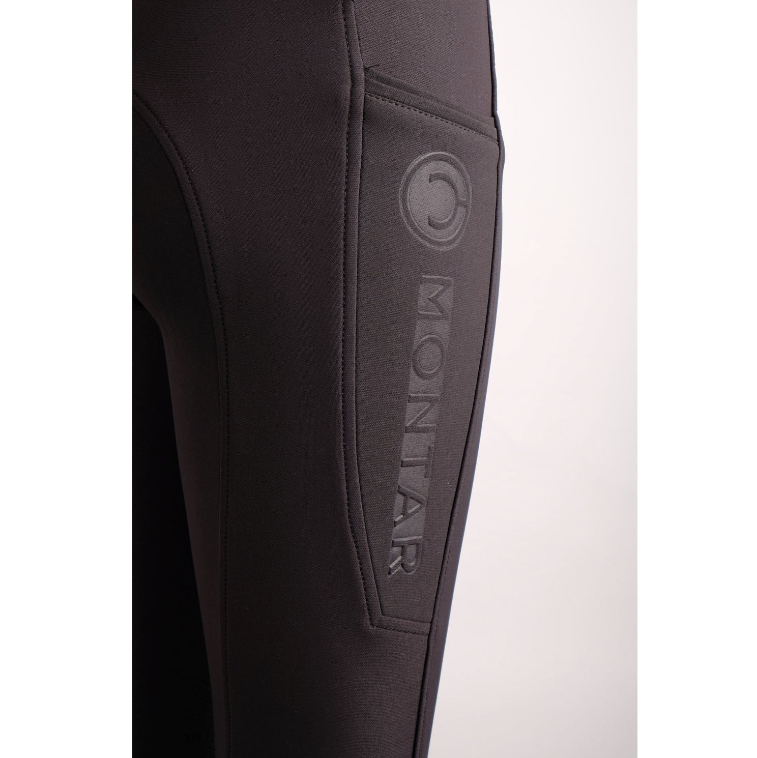 Montar Angela Yati Normal Waist Breeches - Knee Grip, Black