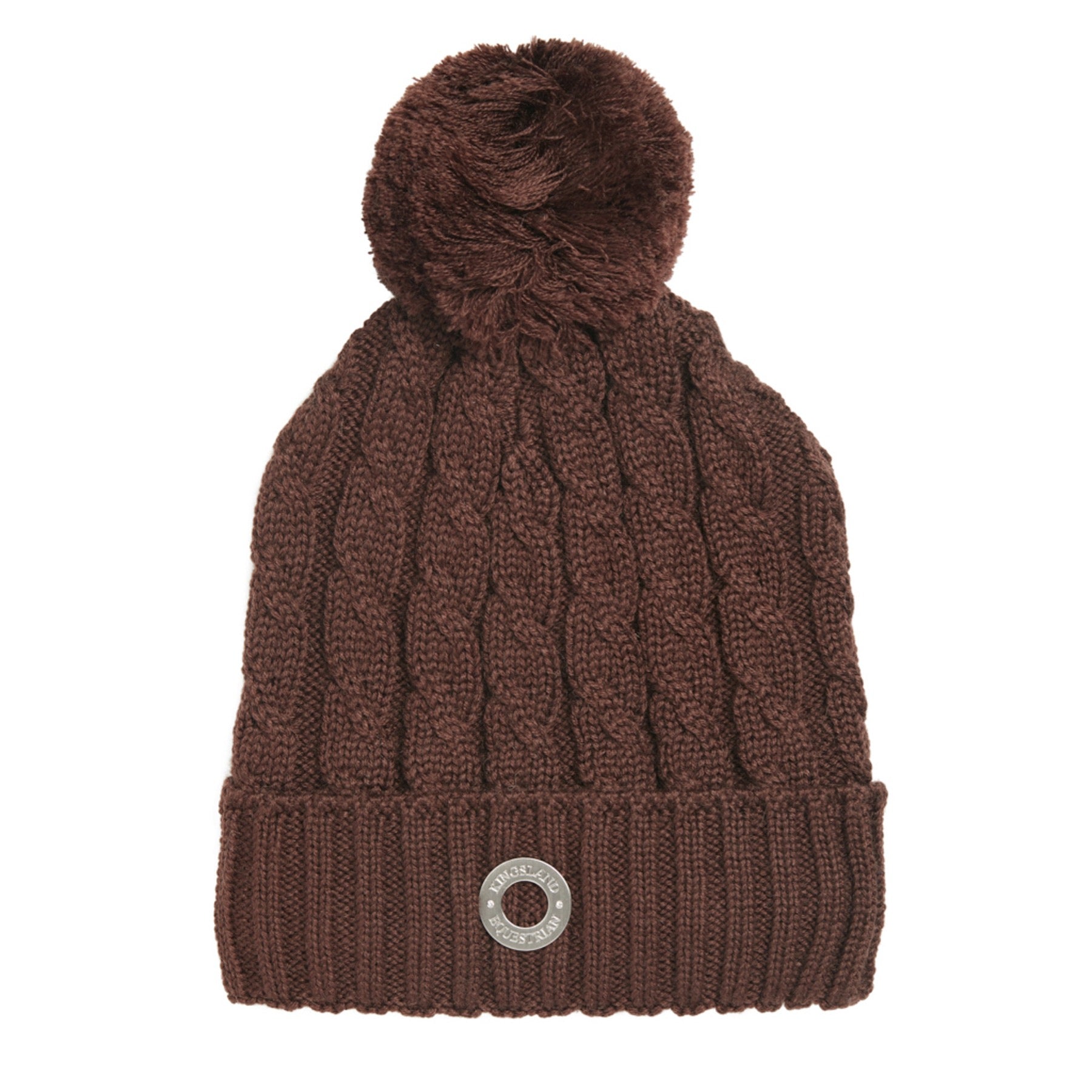 Kingsland Semira Ladies Cable Knitted Hat, Brown Black Coffee