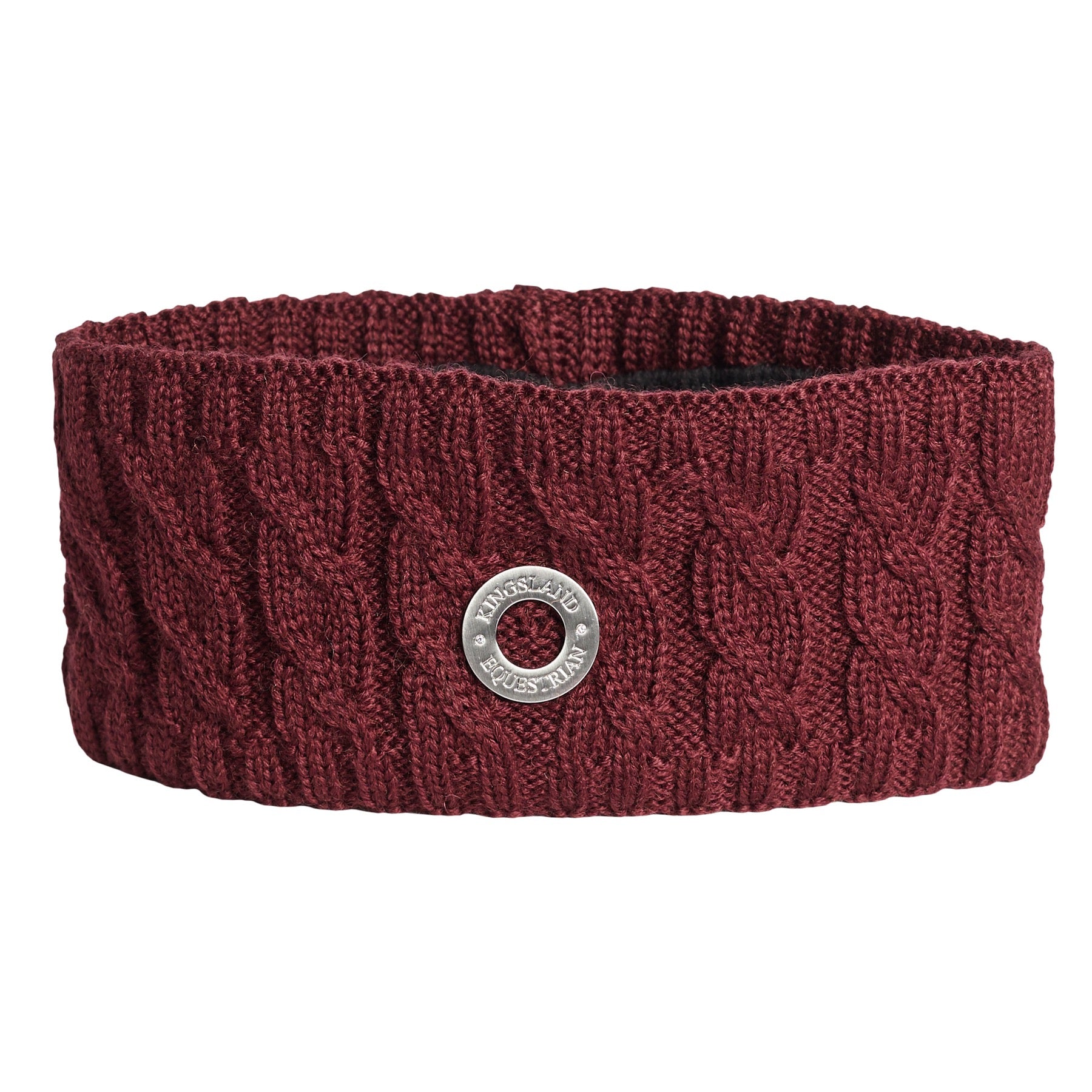 Kingsland Serah Ladies Cable Knitted Headband, Red Port Royal