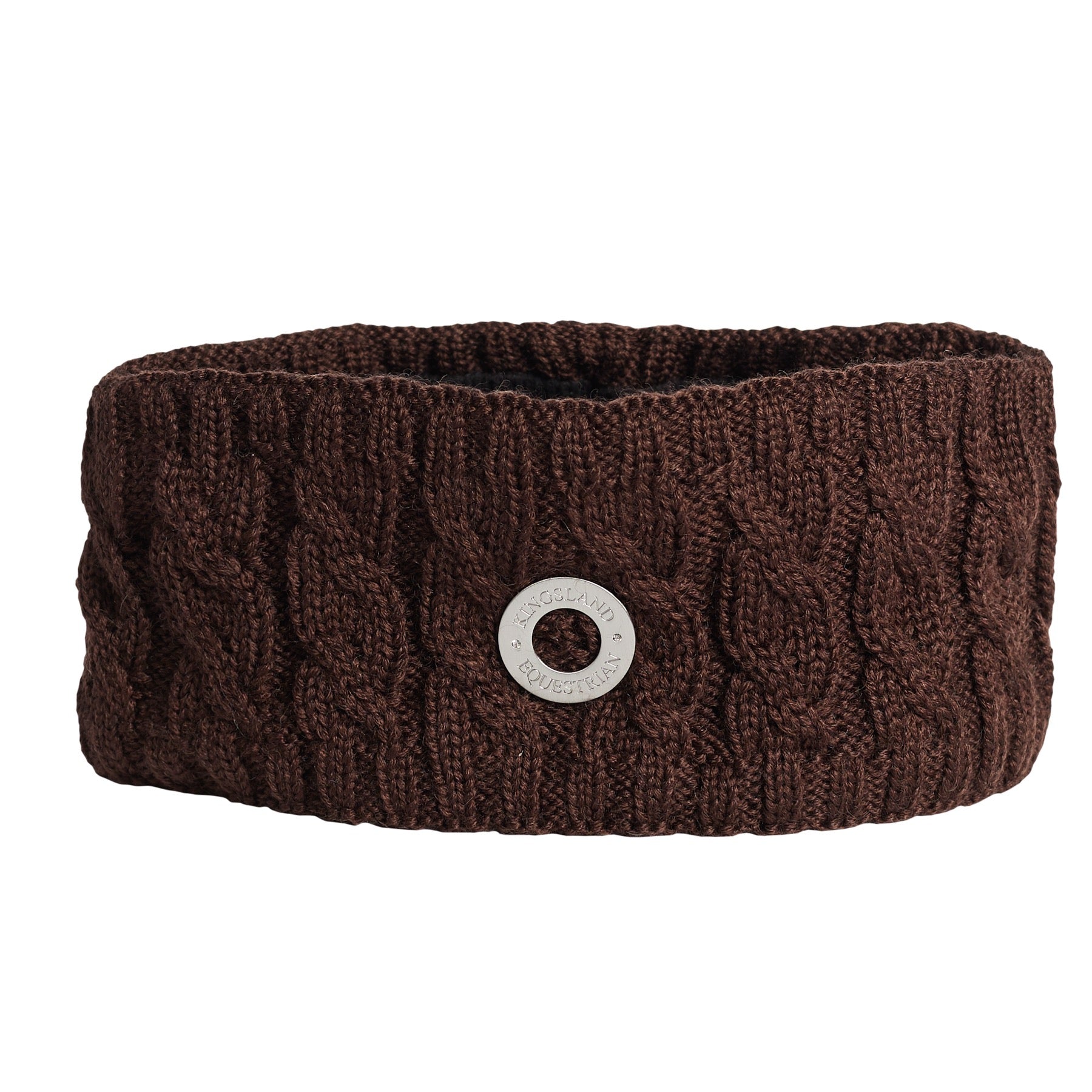 Kingsland Serah Ladies Cable Knitted Headband, Brown Black Coffee