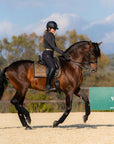 Equestrian Stockholm Riding Breeches Knee Grip, Mid Rise, Elite Black