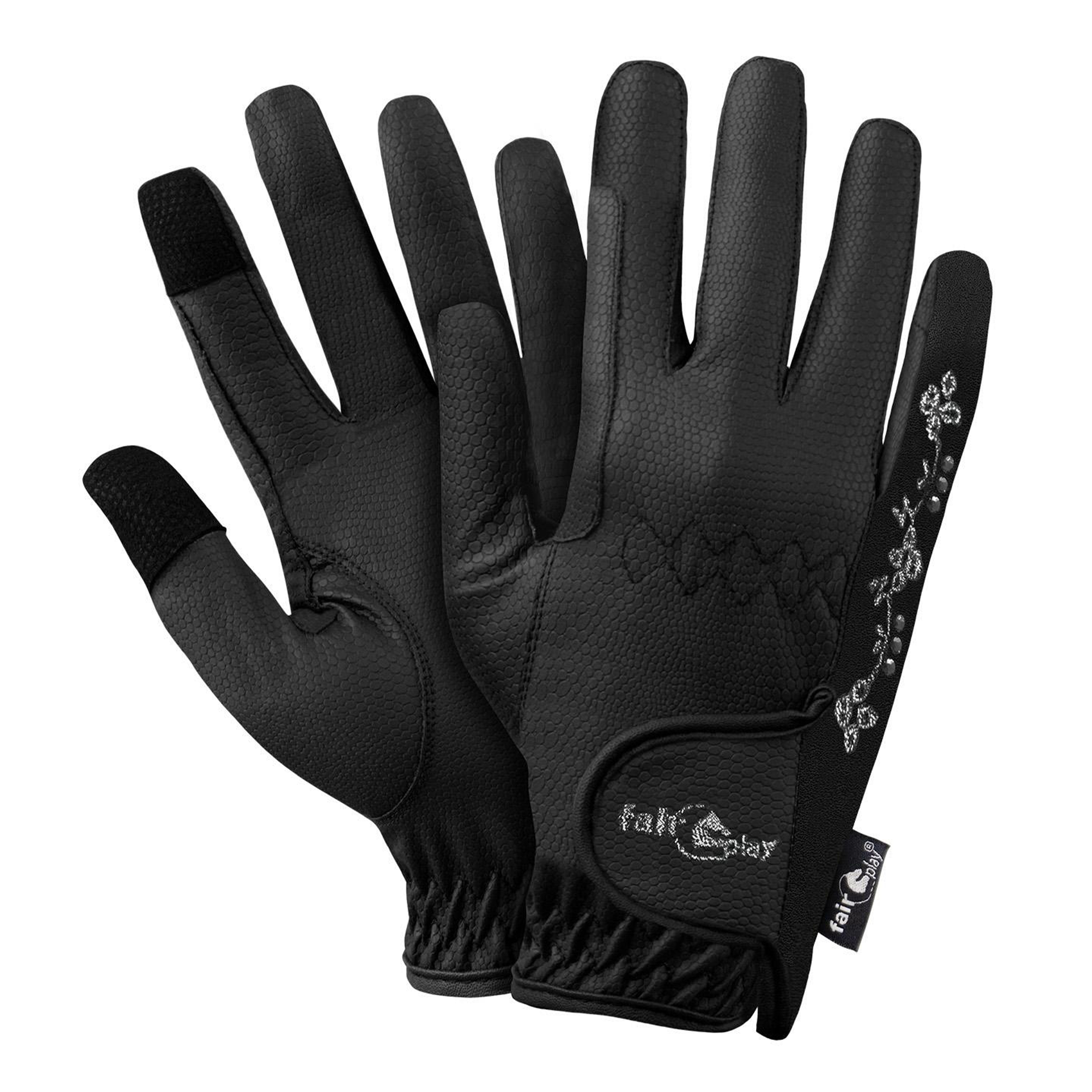 Fair Play ASTI FLEUR Riding Gloves, Black
