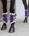 Kentucky Horsewear Brushing Boots Velvet Contrast, Royal Purple