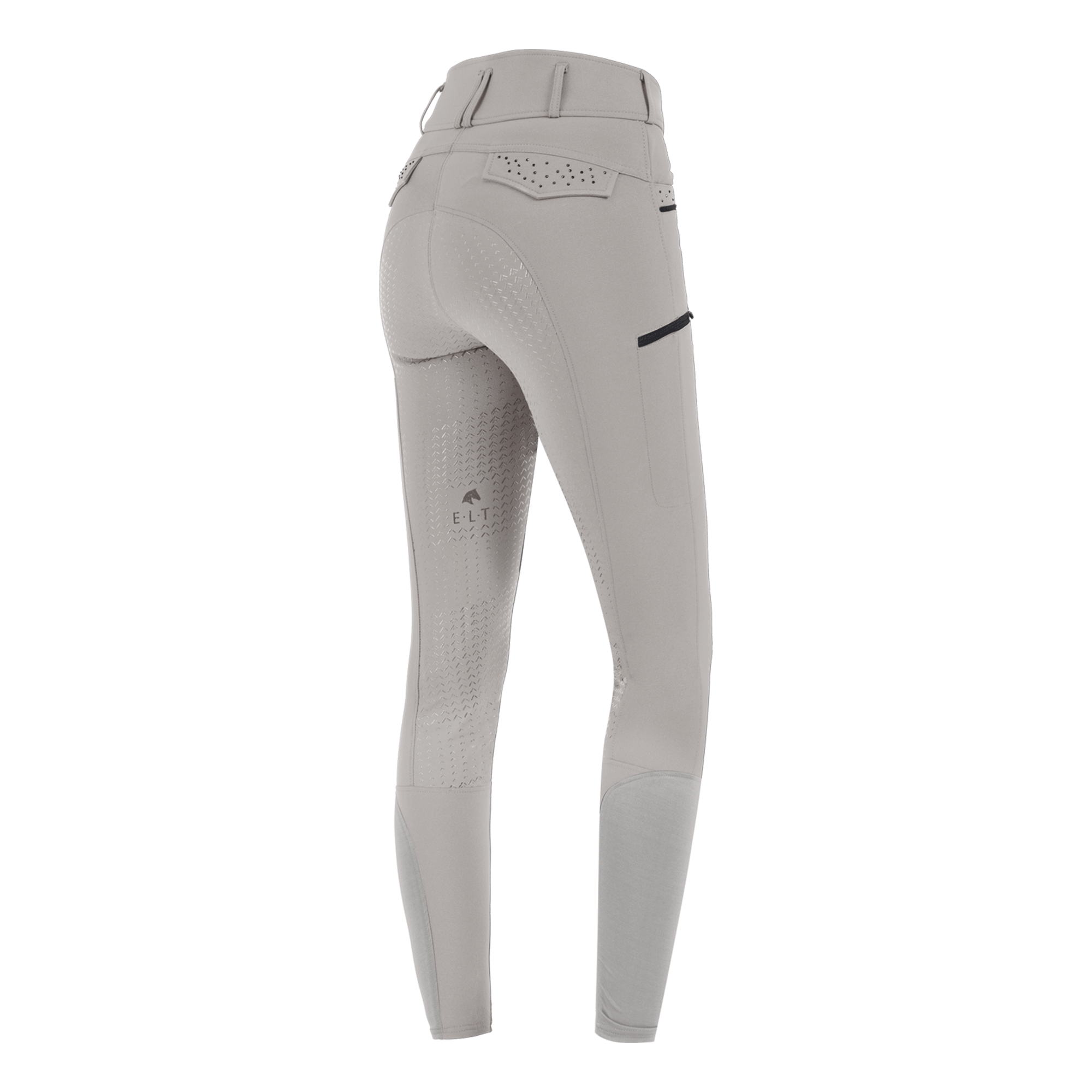 ELT Kassandra High Waist Full Grip Breeches, Stone Grey