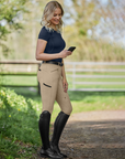 ELT Lucy Glam Mid Rise Full Seat Breeches, Toffee