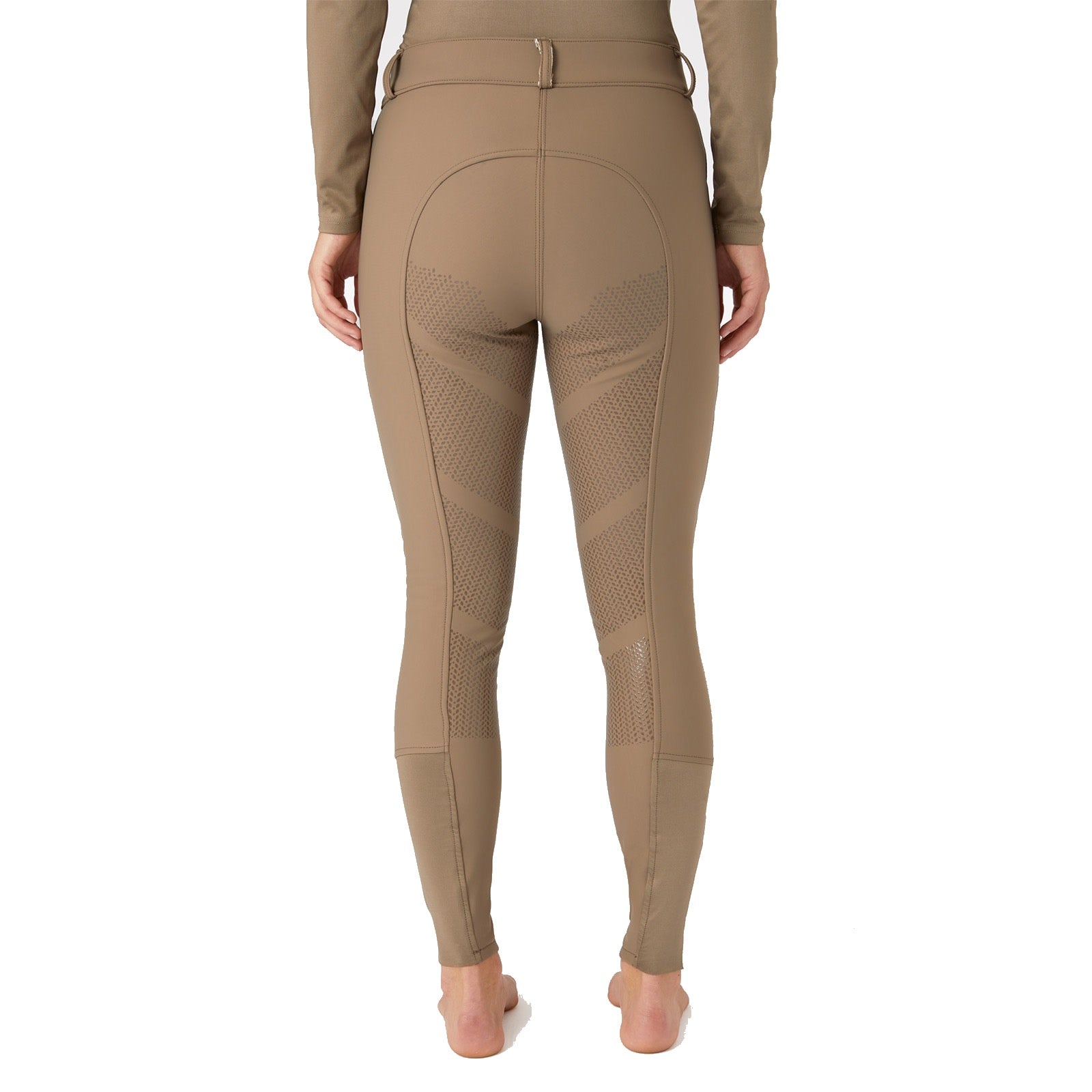 B Vertigo Patricia High Rise, Full Seat Thermo Winter Breeches, Shiitake Beige