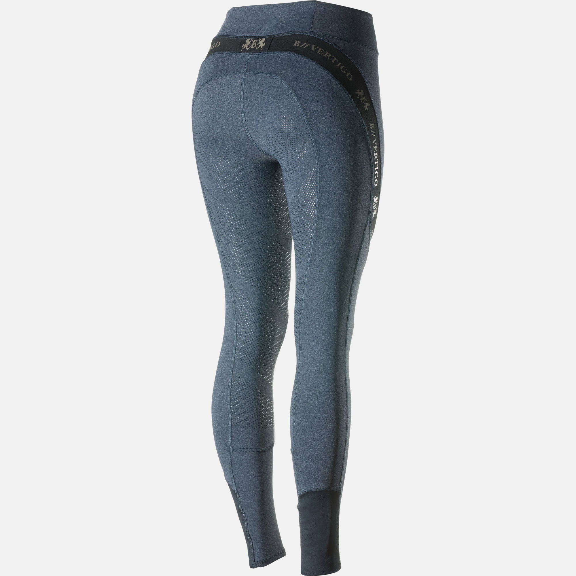 B Vertigo Jenny Silicone Full Seat Riding Tights, Black / Dark Gray