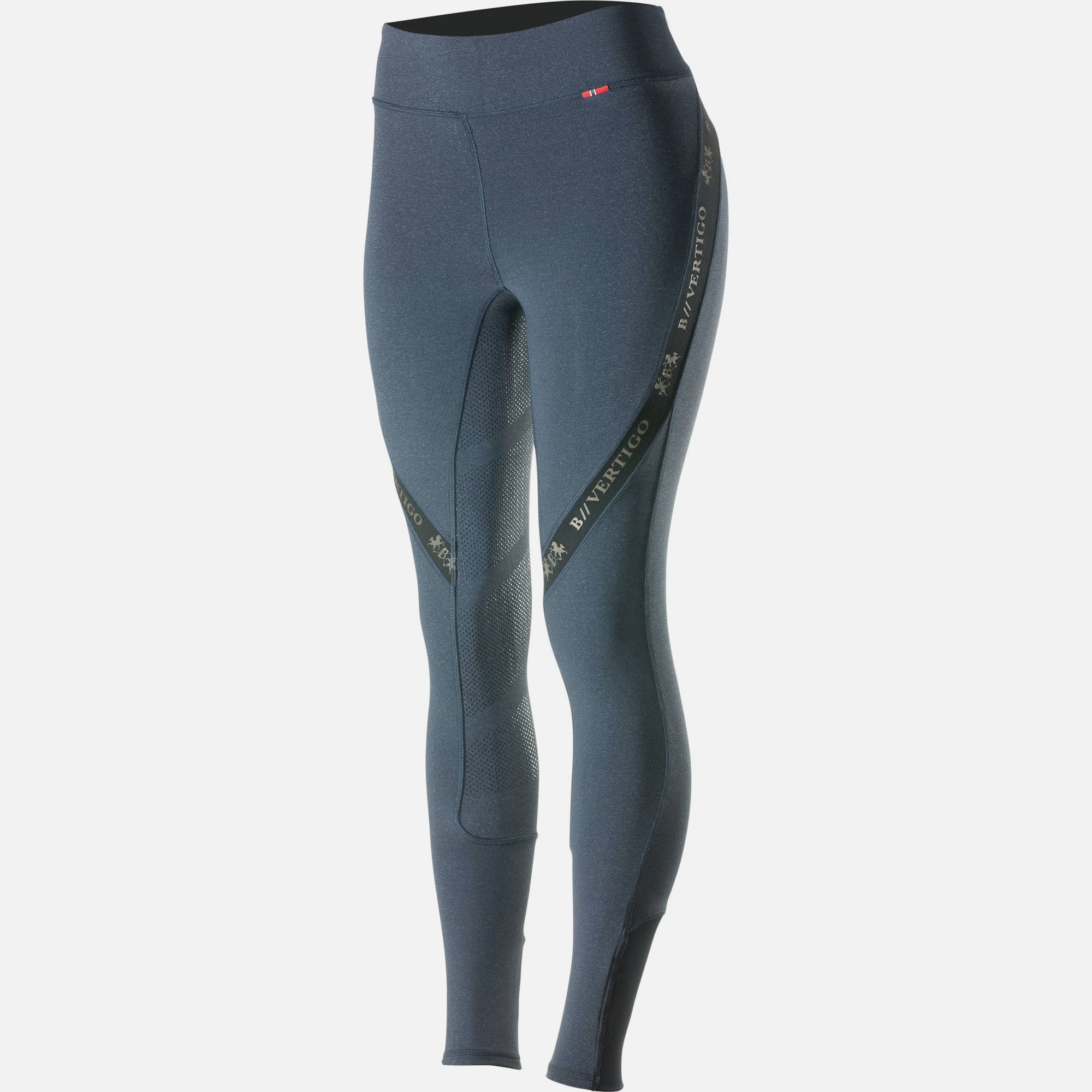 B Vertigo Jenny Silicone Full Seat Riding Tights, Black / Dark Gray