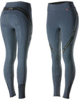 B Vertigo Jenny Silicone Full Seat Riding Tights, Black / Dark Gray