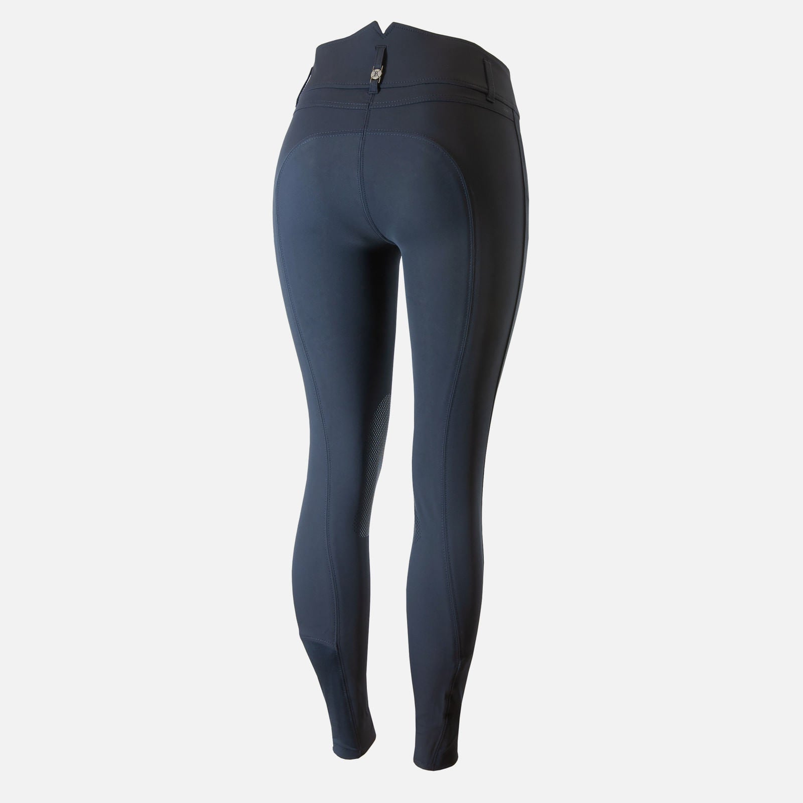 B Vertigo Tiffany Silicone Knee Patch, High Rise Breeches, Dark Navy