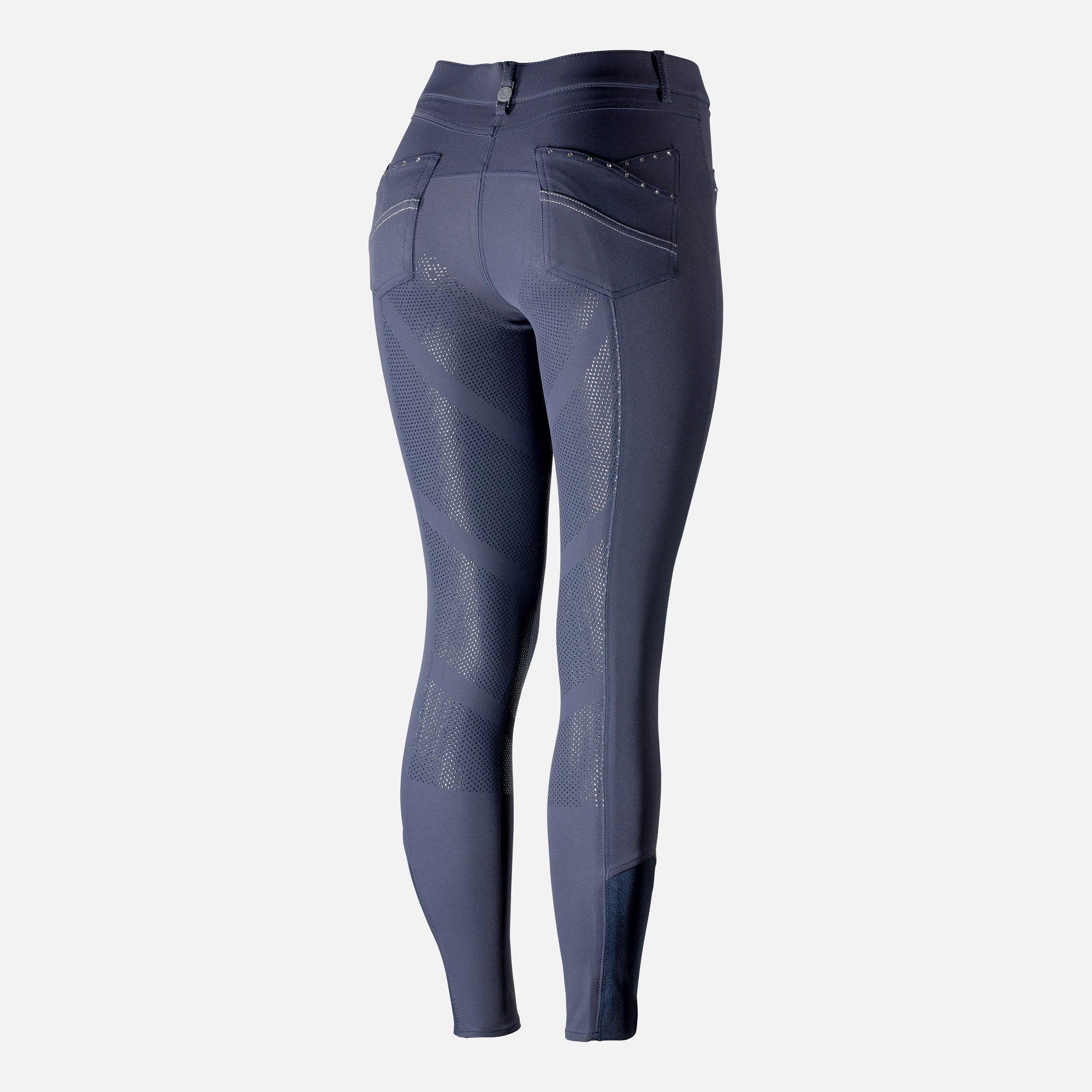 B Vertigo Olivia Silicone Full Seat, Mid Rise Breeches, Dark Navy