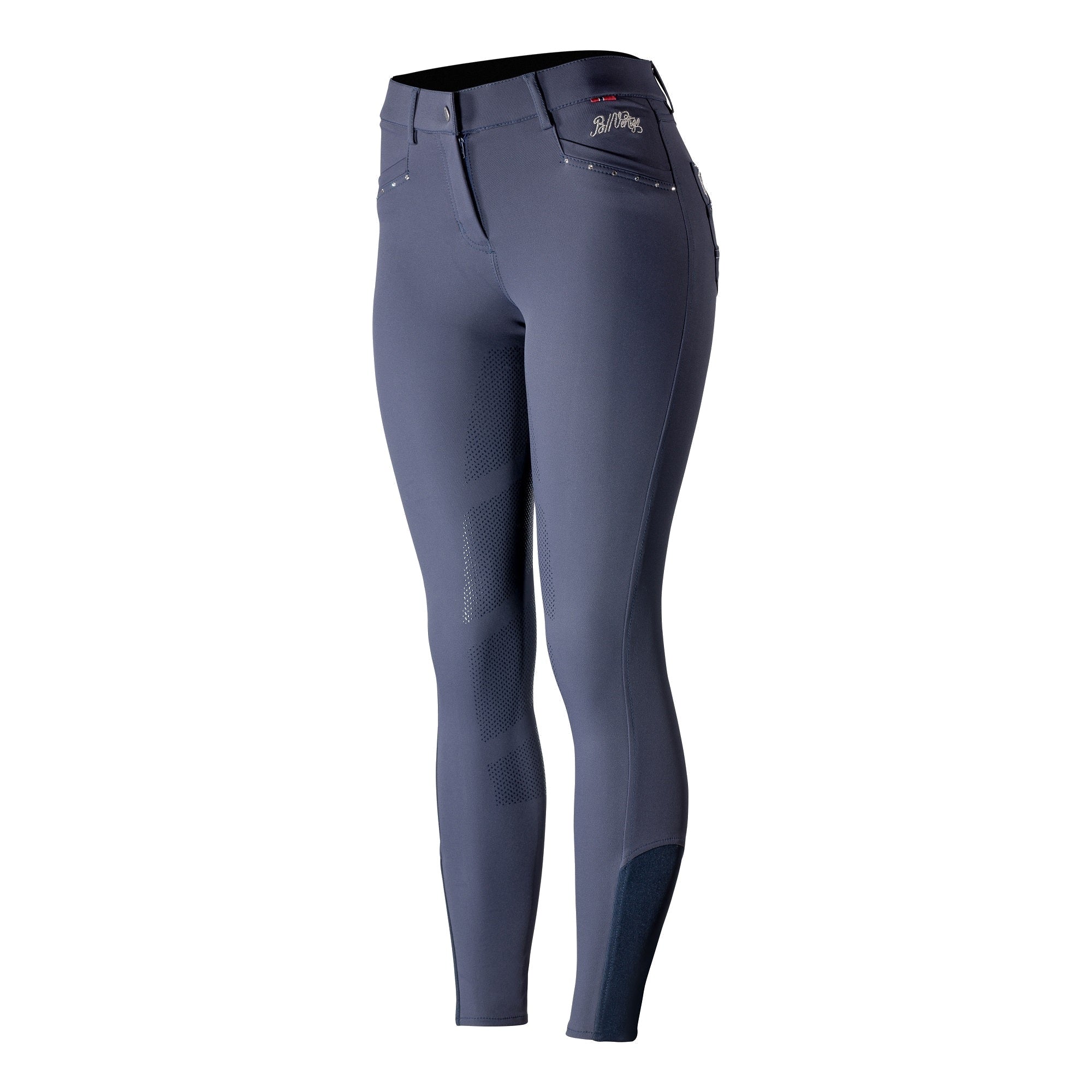 B Vertigo Olivia Silicone Full Seat, Mid Rise Breeches, Dark Navy