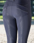 B Vertigo Olivia Silicone Full Seat, Mid Rise Breeches, Dark Navy