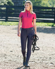 B Vertigo Olivia Silicone Full Seat, Mid Rise Breeches, Dark Navy