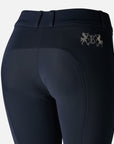 B Vertigo Meghan Silicone Knee Patch, Mid Rise Breeches, Dark Navy