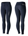 B Vertigo Meghan Silicone Knee Patch, Mid Rise Breeches, Dark Navy