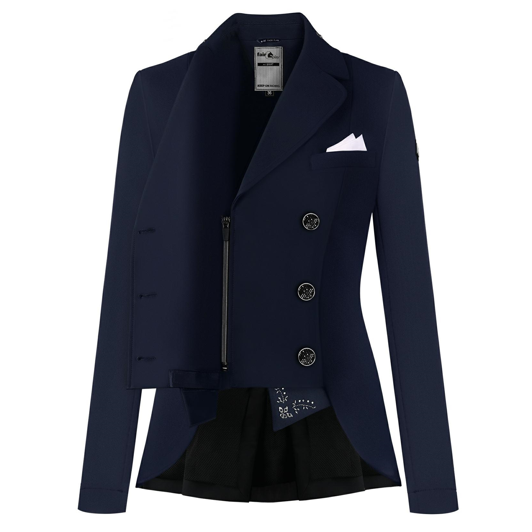 Fair Play ALISSA FLEUR Dressage Short Tailcoat, Navy