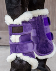 Kentucky Horsewear Brushing Boots Velvet Contrast, Royal Purple