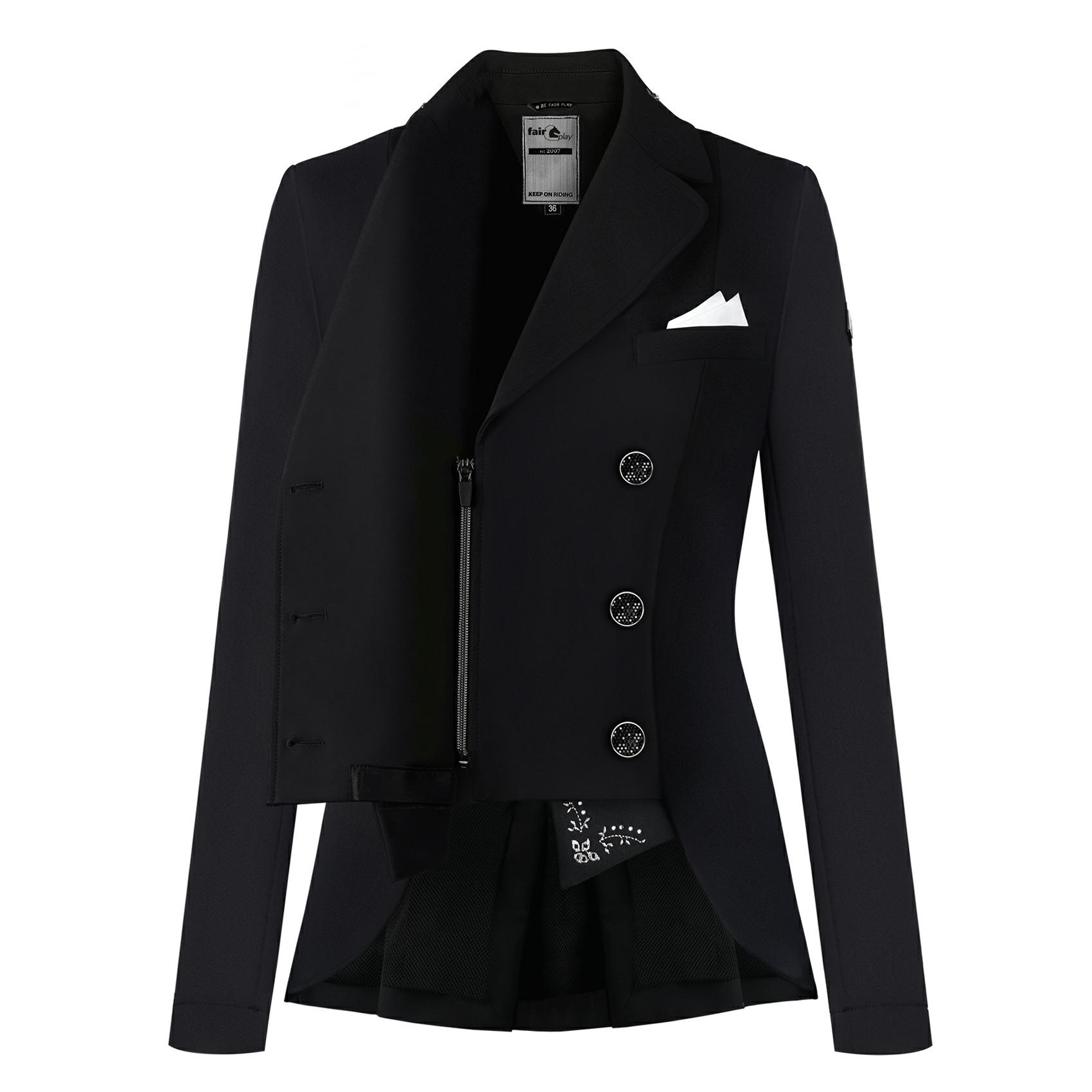 Fair Play ALISSA FLEUR Dressage Short Tailcoat, Black