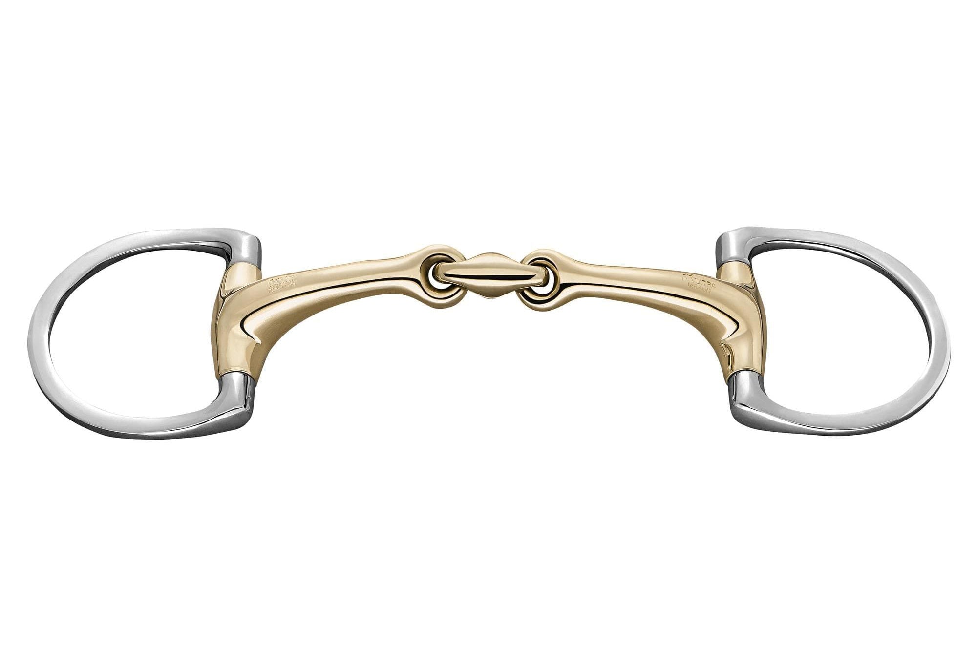 Herm Sprenger Dynamic Rs Eggbutt Bit With D-Shaped Rings 14 mm Double Jointed - Sensogan