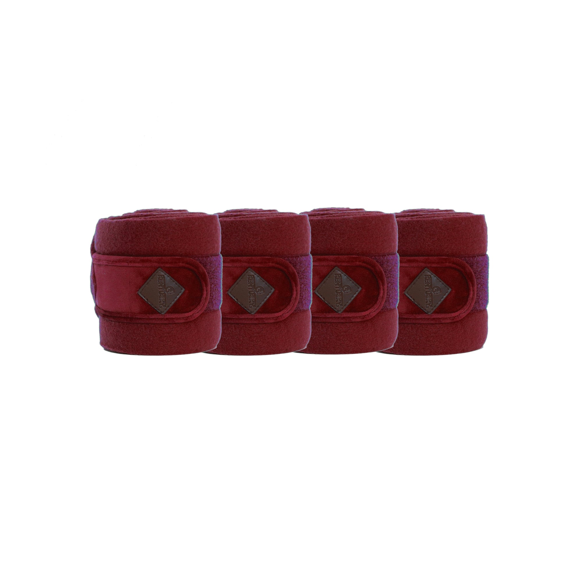Kentucky Horsewear Polar Fleece Bandages Velvet, Bordeaux