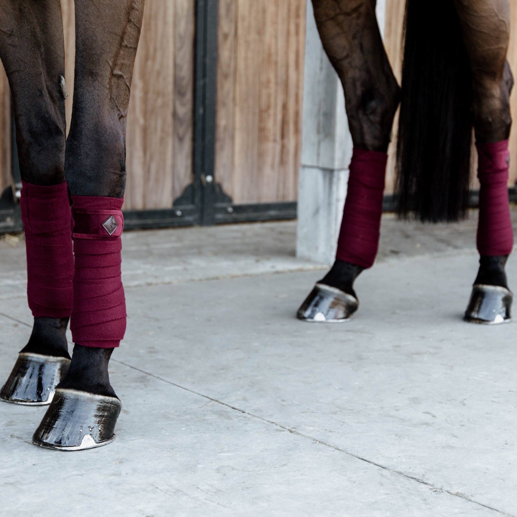 Kentucky Horsewear Polar Fleece Bandages Velvet, Bordeaux